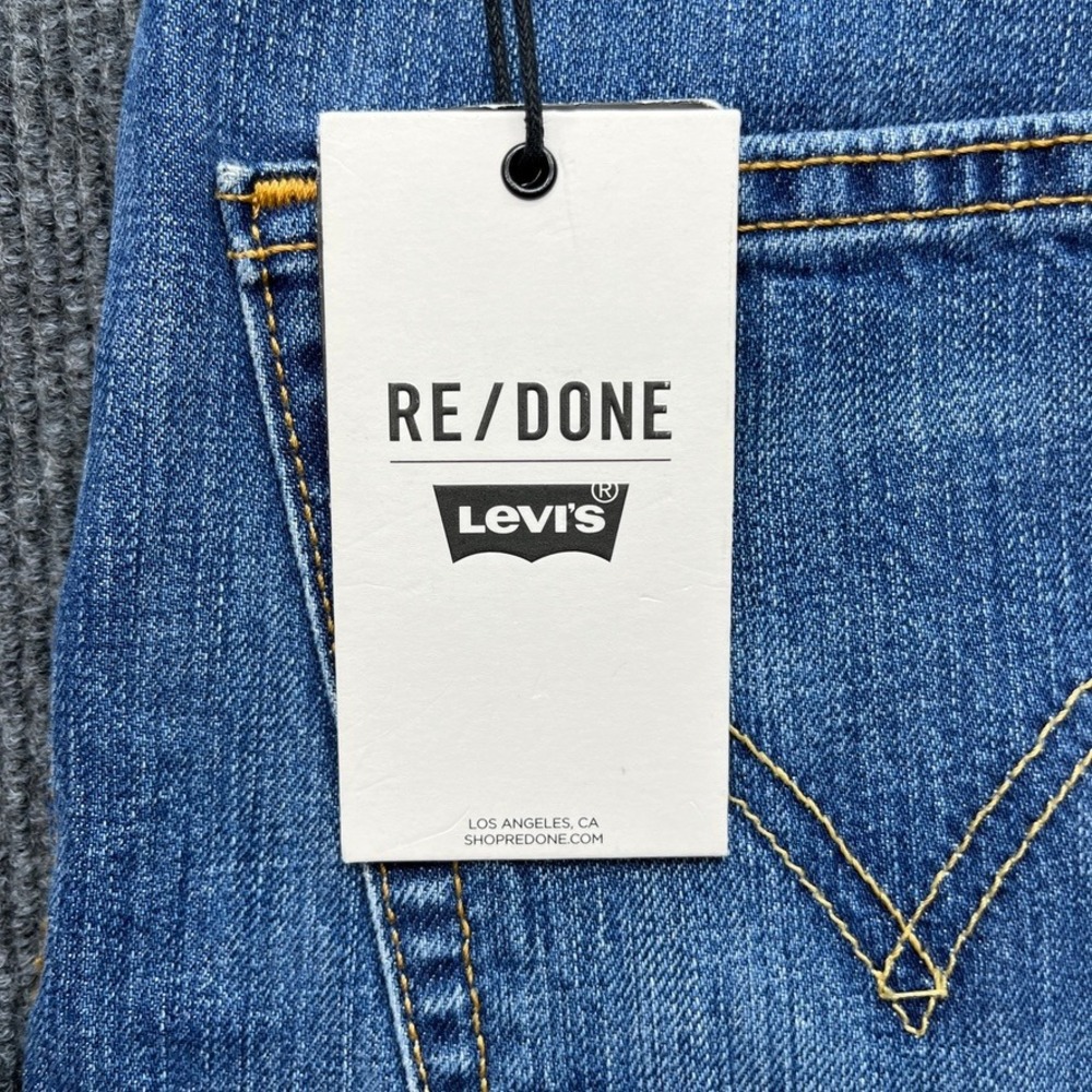 RE/DONE Levis Jeans Blue Denim Size 28 High Rise Ankle Crop Vintage Style - Picture 6 of 13